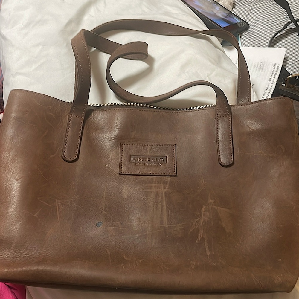 Parker Clay Merkato leather tote